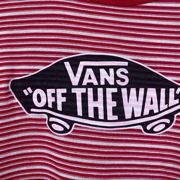 Vans red white short sleeve crop top - Picture 6 of 6